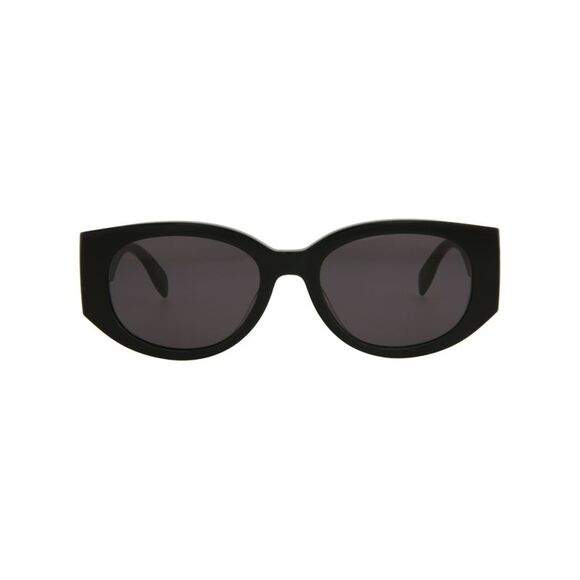 Alexander McQueen Round-Frame Acetate Sunglasses Black Womens - Picture 1 of 5